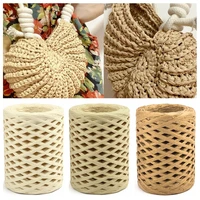 100M Natural Raffia Straw Yarn Hand-Knitted Crocheting Grass Paper Rope For DIY Sunhat Beach Bag Cord Baking Gift Packaging Rope 1