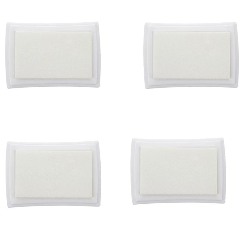 

4Pcs 7.2 X 5.2 X 2.1 Cm Teachers Ink Stamp And Pad Kids Toy - White