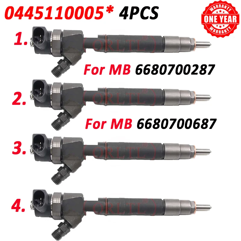

ORLTL 0445110005 Common Rail Diesel Injector 0 445 110 005 NOZZLE OEM 0986435005 6680700287 6680700687 For Mercedes Benz