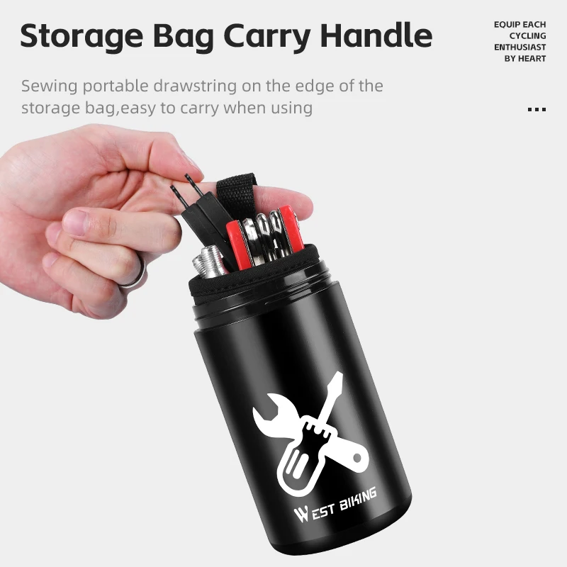 WEST BIKING Bicycle Tools Box Waterproof Capsule Repair Kit Storage Bag For Bottle Cage Mount MTB Road Bike Cycling Accessories