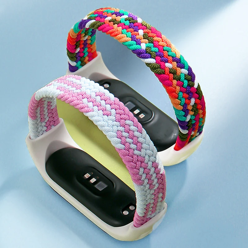 Cinturino Per Cinturino Mi Band 6 Cinturino In Nylon Intrecciato Solo Loop Nfc Orologio Bracciale Smart Miband 7 Cintura Correa Su Mi Band 5 6 7