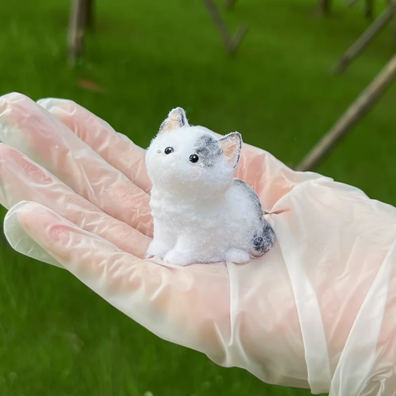 Handmade Silicone Cute Cat Kitten Super Soft Taba Squishy mochi stress relief squishy fidget toy Mini cat ornament 5