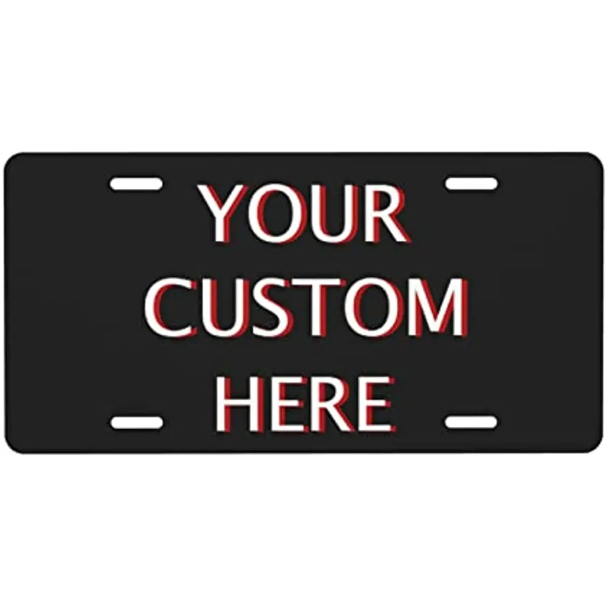 

Custom License Plate Add Your Personalized Picture Text Logo Auto Car Tag Sign Customized Metal Cover Decorative Front 6x12 In