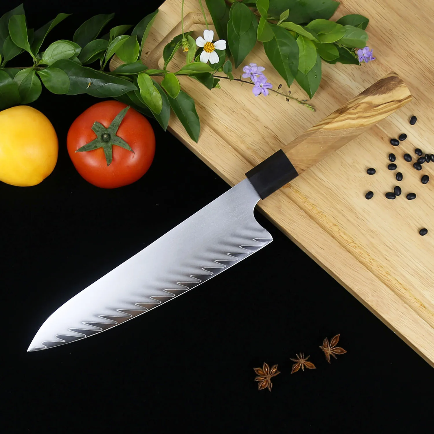 

Chef Knife 10Cr15MoV 3 Layer Clad Steel Blade Sharp Slicing Vegetables Cleaver Meat Kitchen Knives Wood Handle Cooking Tools