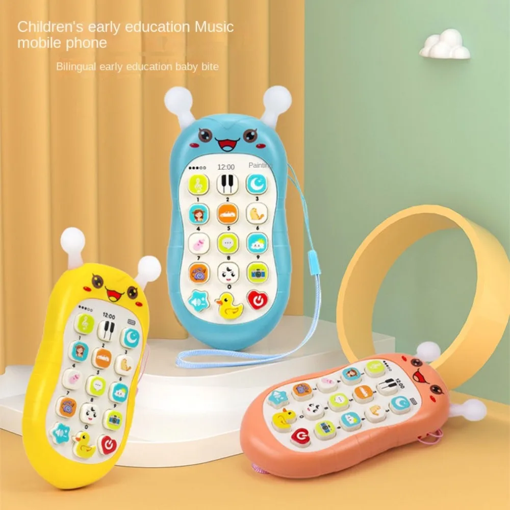 

Voice Toy Electronic Baby Cell Phone Toy Silicone Simulation Phone Control Music Sleeping Toy Safe Electronic
