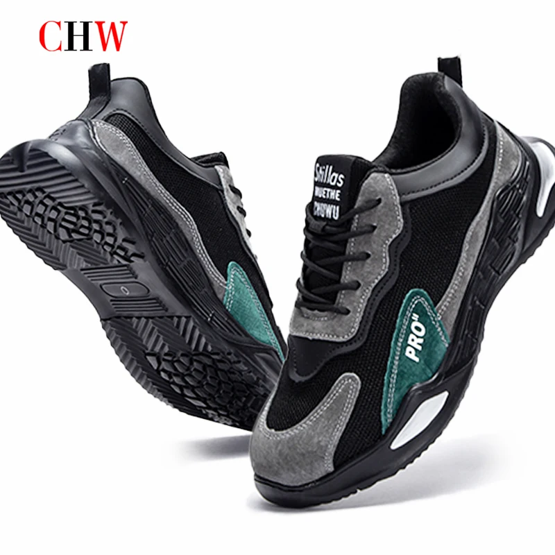 Chw Balance Shoes Elettricista Scarpe Isolanti Traspiranti Pelle Bovina Solid Sole Scarpe Da Lavoro Protettive Saldatura Anti-Splash Hot Safety