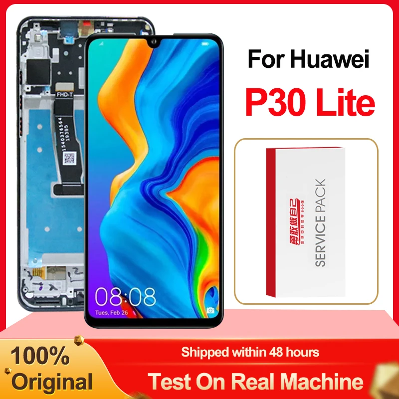 Huawei P30 Lite, Nova 4E  2019 , P30 Lite New Edition  2020  Display Lcd Without Frame Black H 154 Oem