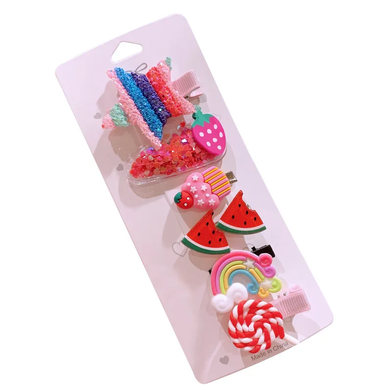 

Hair Clips for Toddler Girls Candy Hair Accessories Rainbow Barrettes Ice Cream Hair Pins for Toddlers Girls Children