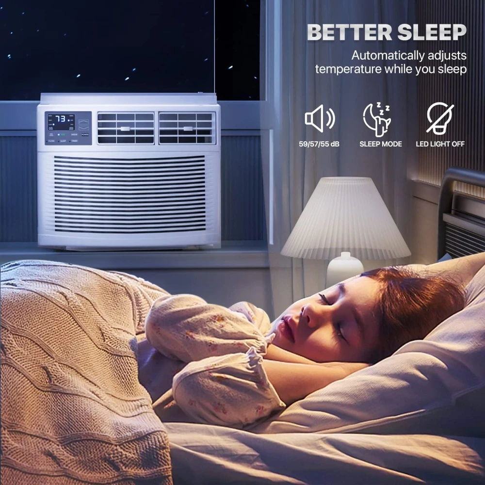 Window-Mounted Room Air Conditioner, Powerful Indoor AC with Multi-Speed Mode, Programmable Timer, Cool up to 450 Sq.Ft. 2