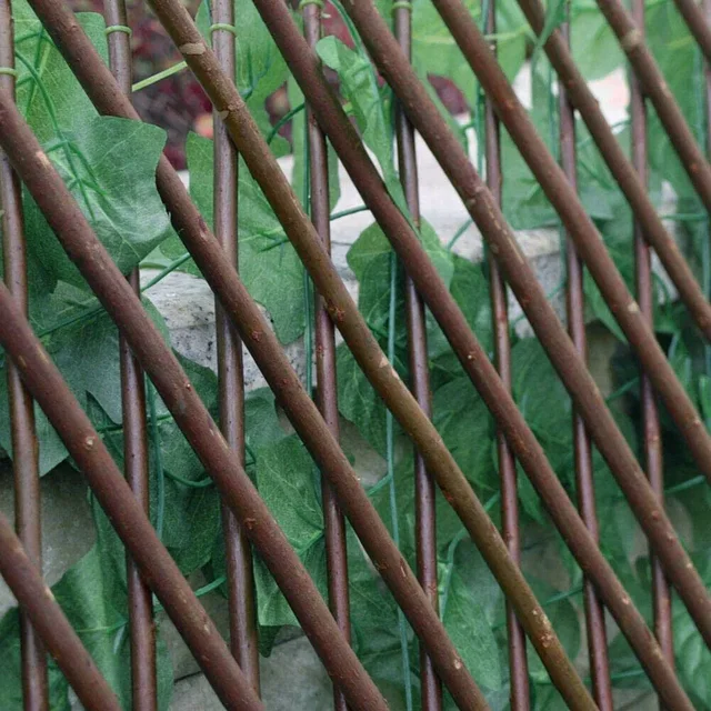 New Garden Screening Expanding Trellis Privacy Screen Hedged Artificial Faux Ivy Leaves Wooding Fence For Garden Buildings 5