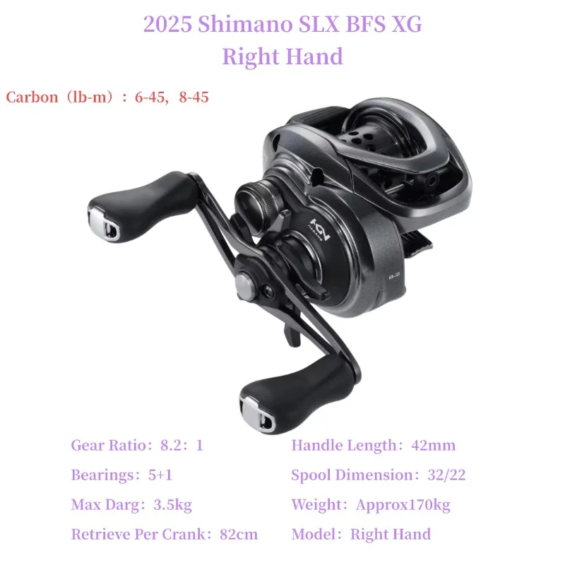 Shimano SLX BFS 2025 SLX BFS XG Low Profile Baitcasting Reel Right