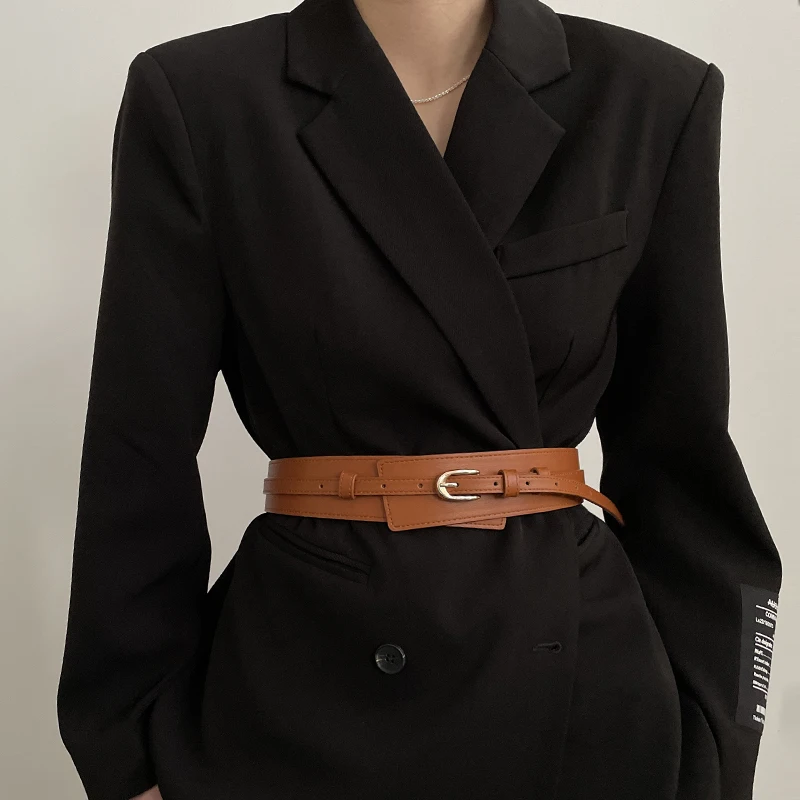 1pcs Belt Women's New Model Luxurious Decorative Dress with Suit Jacket Fashionable Wide Waist Belt Black Suitable for Dail