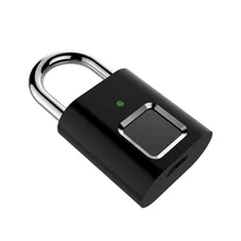 Serrure de porte intelligente à empreintes digitales L34, Portable, 0.1 seconde, déverrouillage par empreintes digitales, Rechargeable par USB