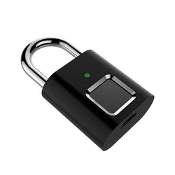 Serrure de porte intelligente à empreintes digitales L34, Portable, 0.1 seconde, déverrouillage par empreintes digitales, Rechargeable par USB 