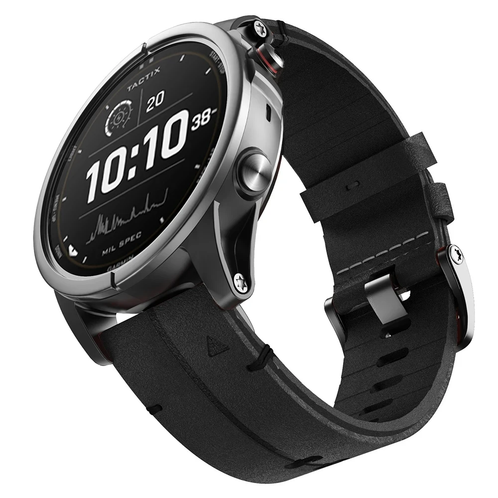 Cinturino In Vera Pelle Da 22Mm 26Mm Per Garmin Descent Mk3I 51Mm Cinturino Mk2 Garmin Enduro 2 Marq/Epix Gen 2 Cinturino A Sgancio Rapido
