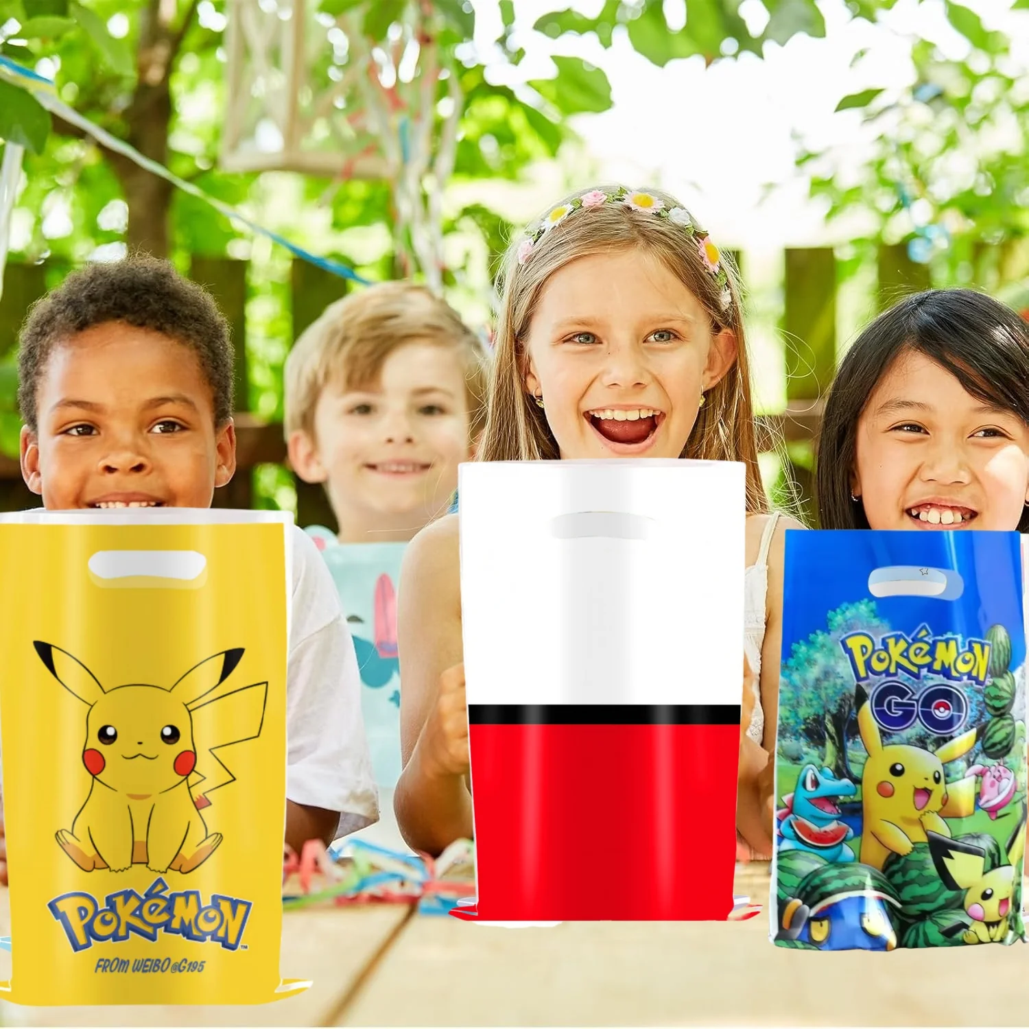 Pikachu Birthday Gift Bag Pokemon Figures Pokemon Gift Bag Pikachu Candy Bag Packaging Giveaway Party Favors Guest Pokemon Gift 3