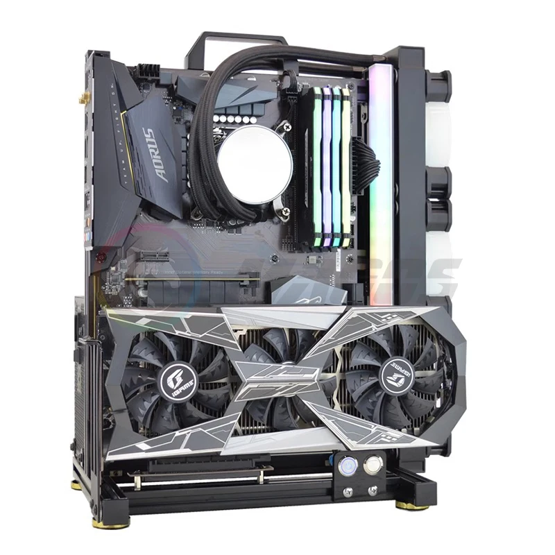 Open Computer Chassis DIY Creative Aluminum Frame Air Water Cooler 360 MOD ATX/ ITX / MATX Frame Desktop Case