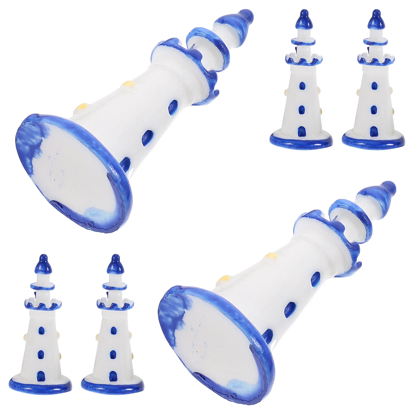 10 Pcs Household Mini Lighthouse Home Decor Scenery Decorations Resin Photography Props newborn baby boys photography props vintage hongkong style landlord outfits backdrops mini creatives studio shooting photo props