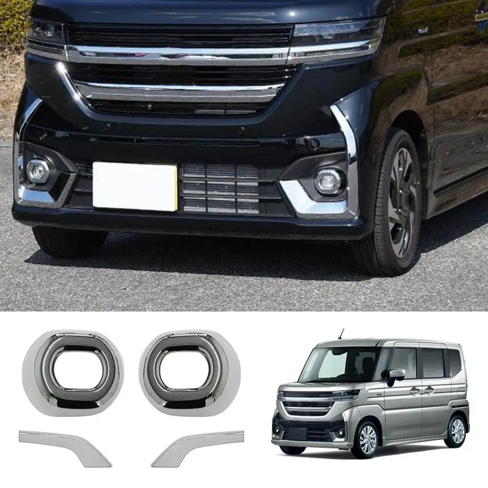 

Front Fog Lamp Cover Special Decorative Electroplating Frame Suitable For Suzuki Spacia Custom M K04 2024 Series Modified I2Q0