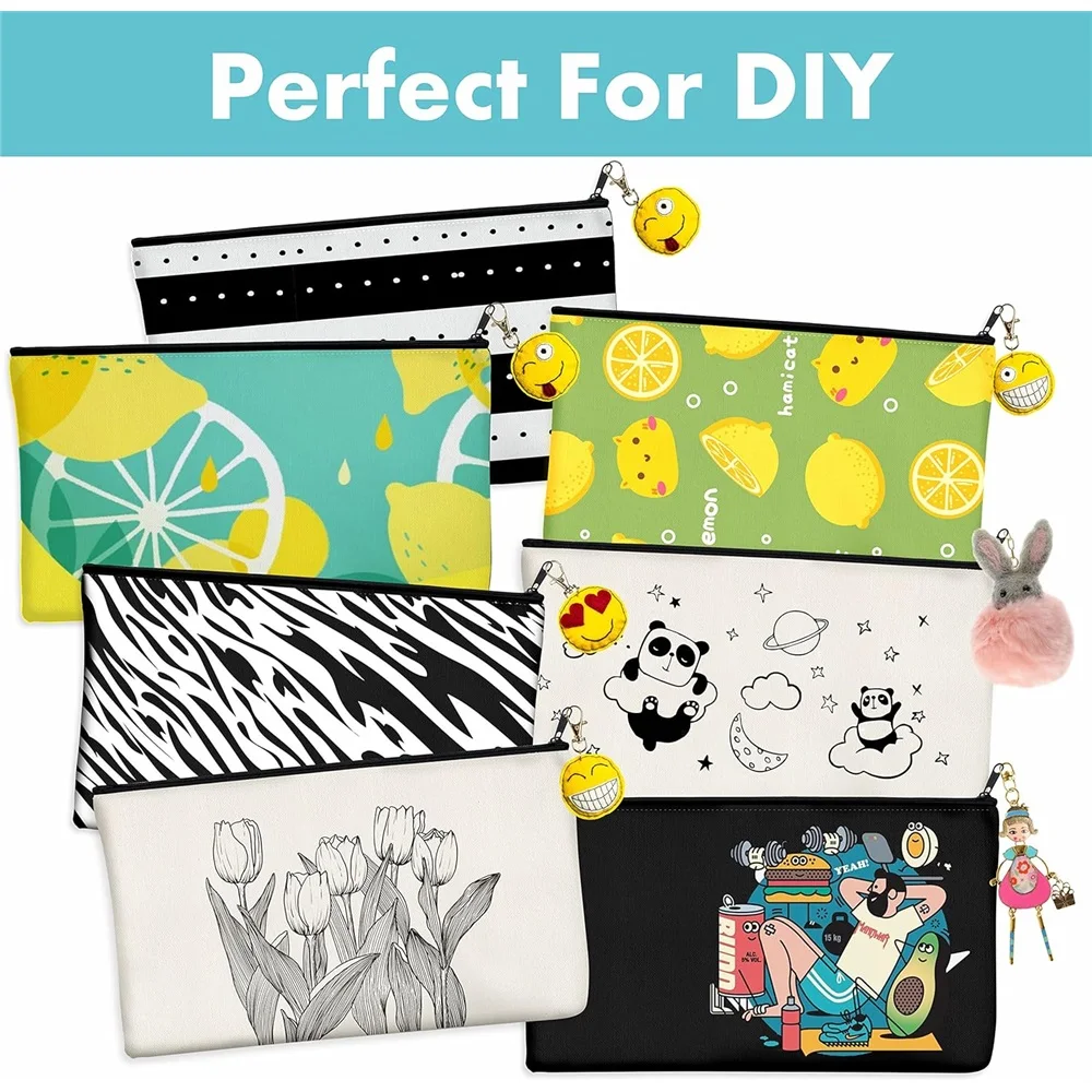 Blank Canvas Zipper Pouches 6