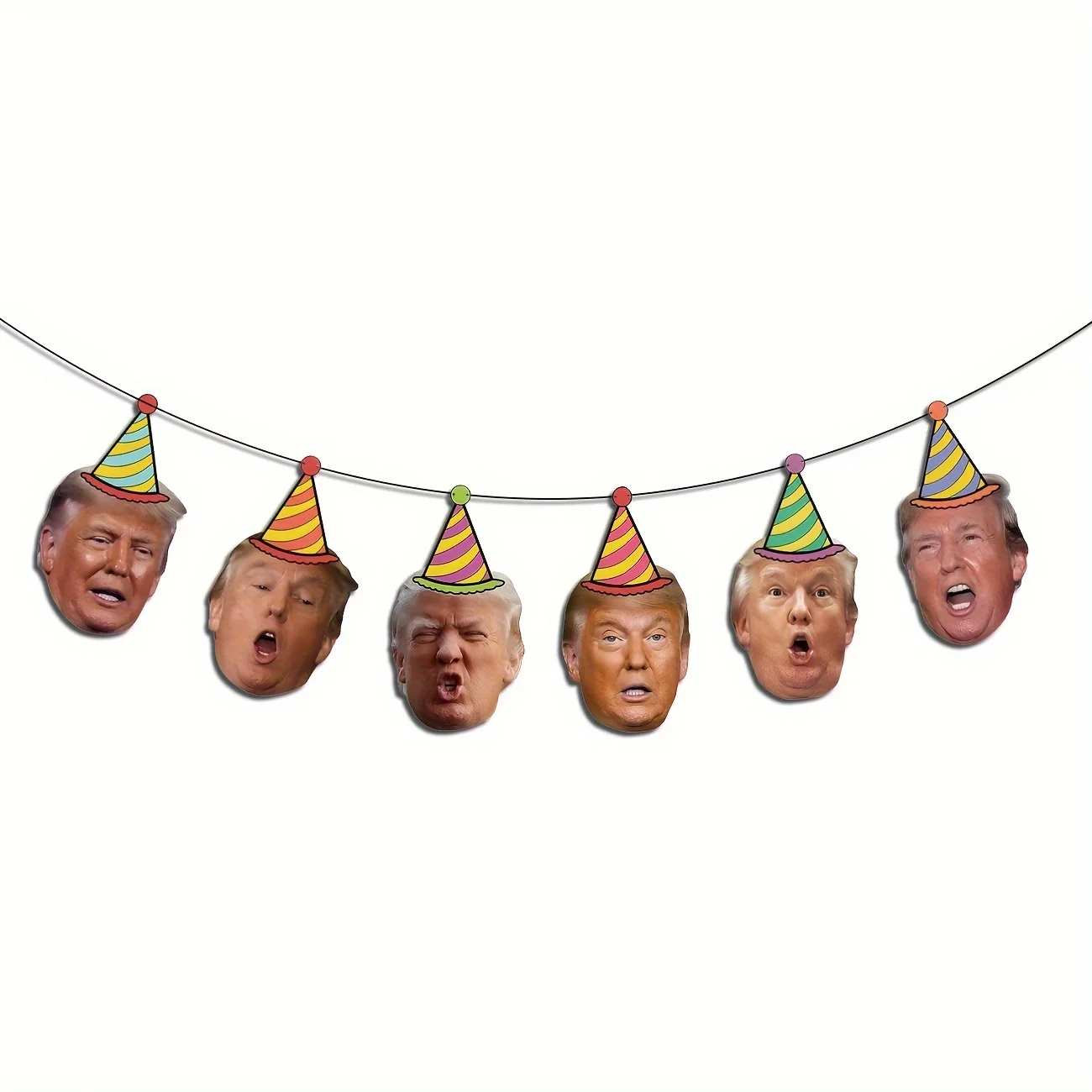 Trump Face Birthday Garland Funny Trump Portrait Bday Party Decor Birthday Party Banner for Fan party decorations birthday banner