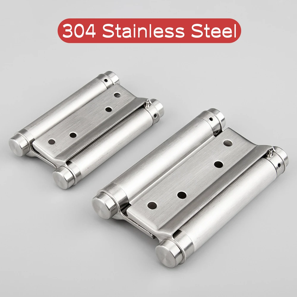 Free Door Hinge Double-sided Door Hinge Automatic Self Closing Stainless Steel Double Open Spring Fence Dedicated