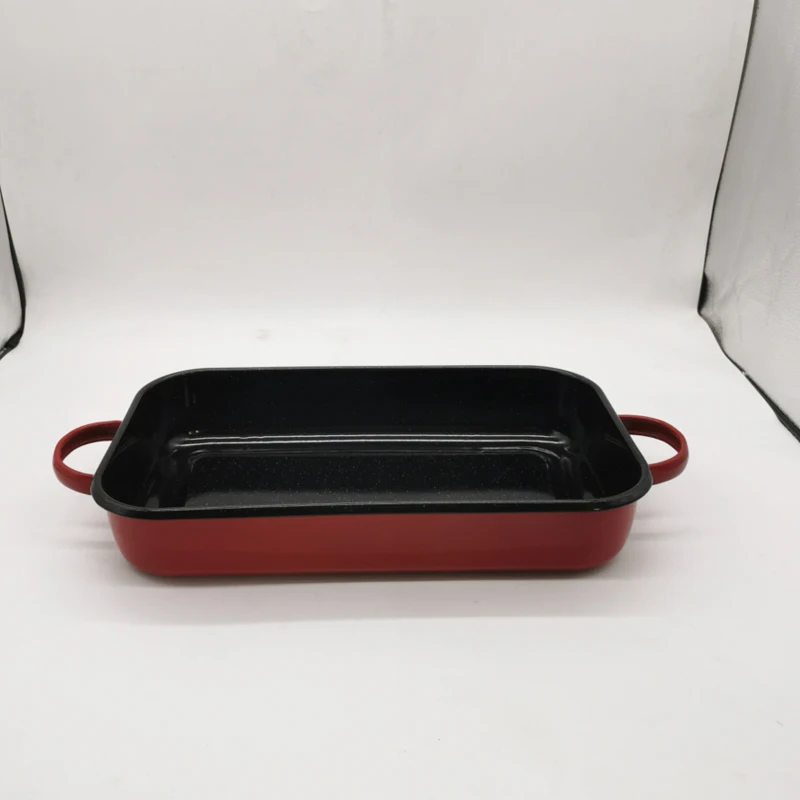Classic Enameled Cast Iron Rectangular Pan Roasting Lasagna Pan Cast Iron  Dish For Cooking - Pans - AliExpress