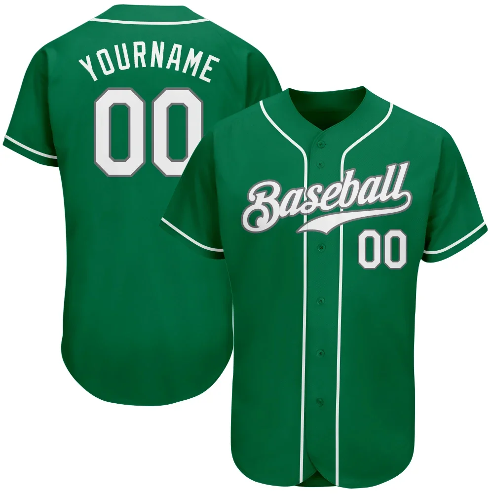 Baseball Jersey Personalized Print Team Name Numbers Button-down Tee Shirts for Men Kids Outdoors Birthday Gift