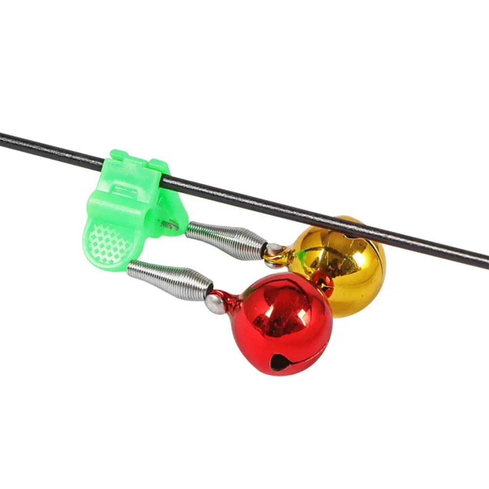 Stainless Steel Screw Rotating Bell, Spring Plastic Clip Fishing Bell Fishing Alarm Double Crisp Sound Ringing Bell Fisherma