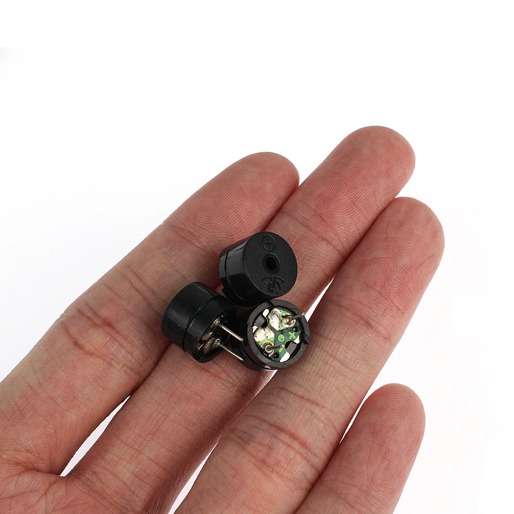 10pcs 12085 패시브 버저 3V 5V 9V 12V 일반 사용 미니 피에조 버저 키트 12MMx8.5MM 42R 저항, Arduino 용