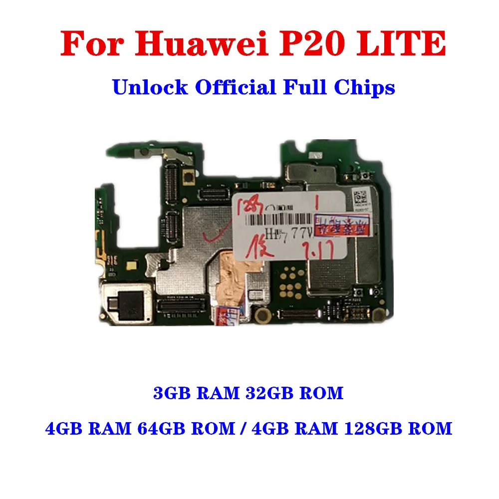 

100% Unlocked Logic Board For Huawei P20 LITE Motherboard With Full Chips Good Working Motherboard For HUAWEI P20 Lite