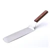 Kitchen Spatula Wooden Handle Grill Turner Stainless Steel Metal Scrape For Pancake Teppanyaki Griddle Cooking Utensil 2