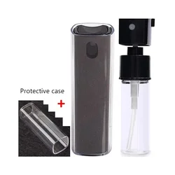 Enhanced 2 - in - 1 Microfiber Screen Cleaner Spray Set with Cloth for Electronics and Glasses (Gray)