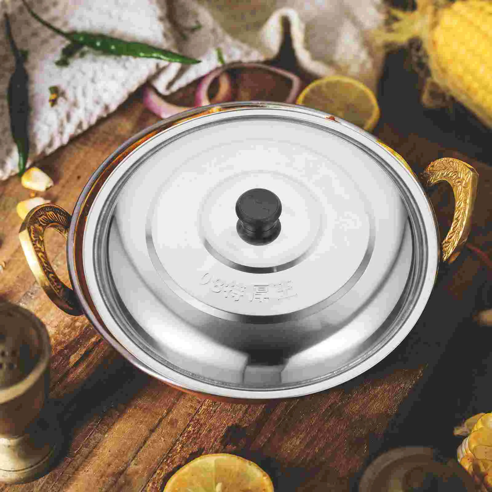 

Stainless Steel Pan Lid Universal Lid 35Cm Cover Frying Pan Cookware Lids Cooking Dome Glass Pot Wok