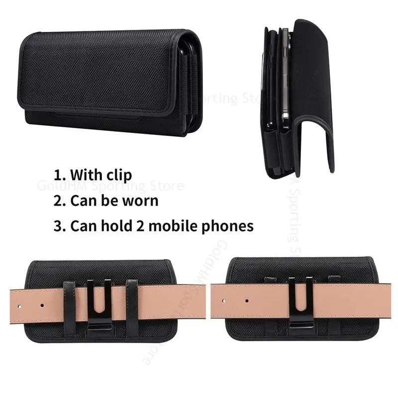 Pouch Oxford Cloth Flip Case For Micromax In 2c 2b 1b note 2 1 Bharat 5 Go Infinity N12 N11 Two Layers Belt Clip Waist Bag Cover