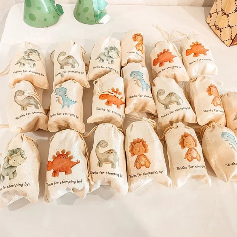 5 Stück Dinosaurier-Süßigkeiten-Geschenktüten, Dino-Thema, für Jungen und Mädchen, zum 1., 2. und 3. Geburtstag, Babyparty, Kindergarten-Dekoration, Gastgeschenk