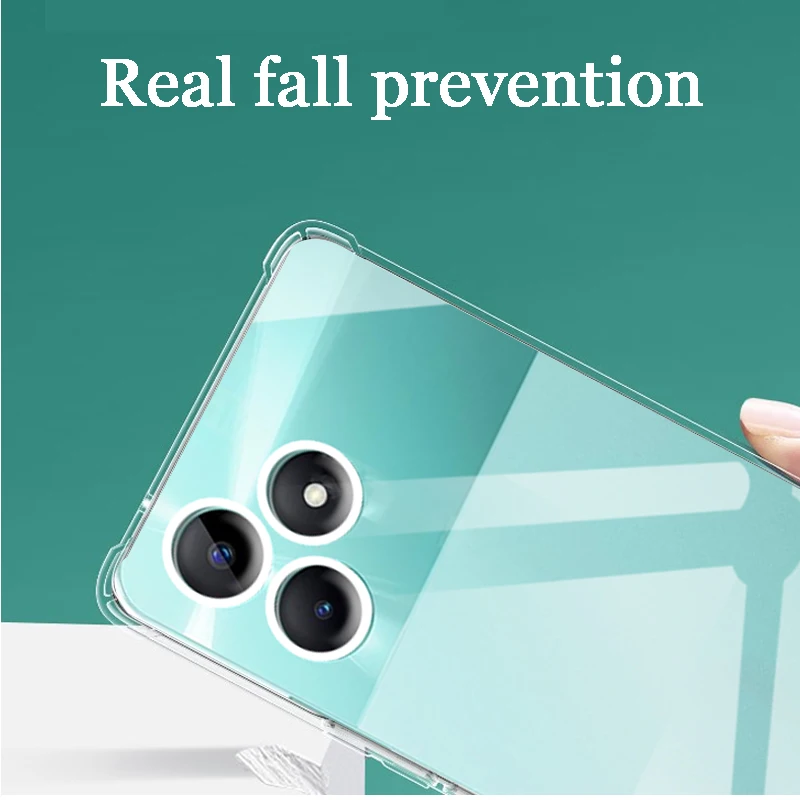 Shockproof Clear Silicone Phone Case with Camera Protection