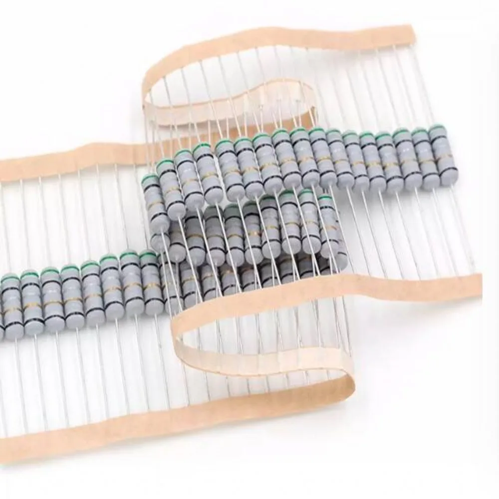 100PCS 2W 5% Wire Wound Resistor Fuse Winding Resistance 0.1 0.15 0.22 0.33 0.47 0.5 1 2.2 3.3 4.7 5.1 6.8 10 22 47 51 100 ohm