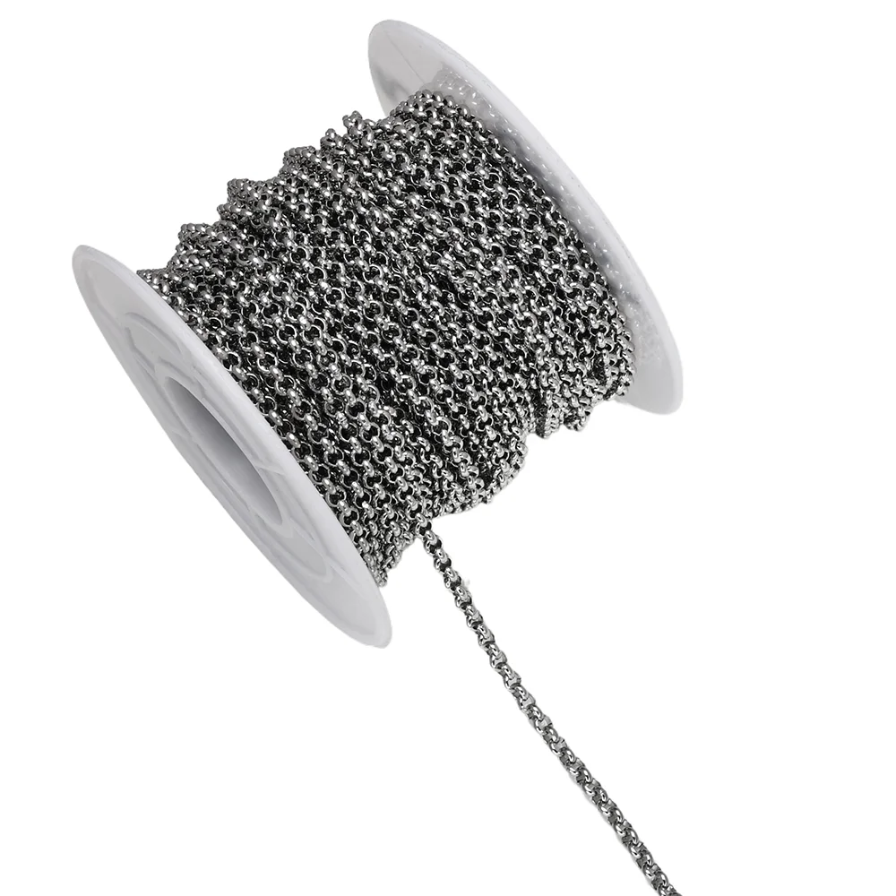 3–30 Meter Edelstahl-Kabelkette Curb Link China in großen Mengen für Halskette Schmuck Zubehör DIY Herstellung – Detail 3