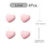 4 Pcs Pink Heart