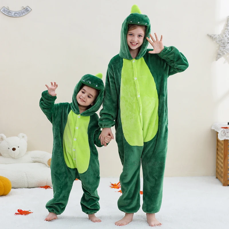 Kigurumi Cow Onesie Kids Unicorn Pajamas For Children Animal Cartoon Blanket Sleepers Baby Costume Winter Boy Girl Jumspuit
