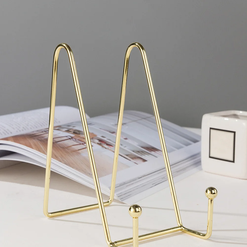 

2 Pcs Display Stand Dish Rack Decorative Platter Bracket Iron Plate Holder