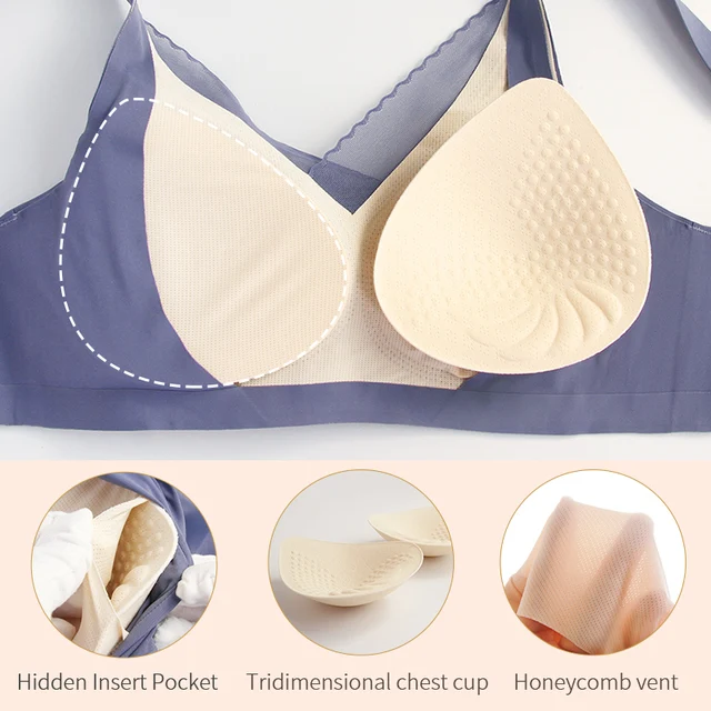2082 Prosthetic Breast Bra Special Bra Seamless Breast Fake Breast Simulation Female Lightweight Style for Mastectomy Women 5