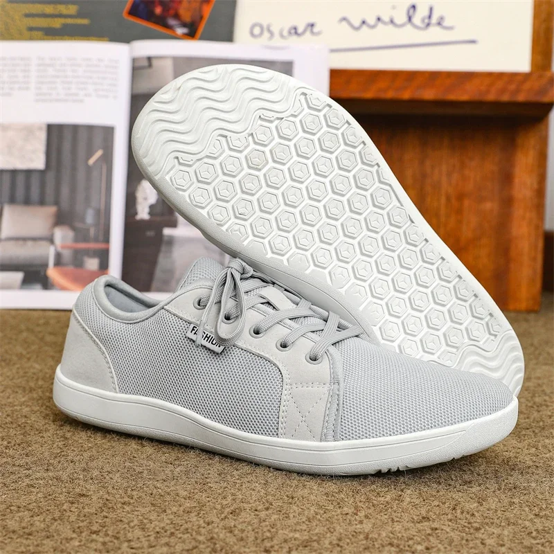 Womens Wide Toe Shoes Barefoot Unisex Plus Size Casual Sneakers Breathable Minimalist Shoes for Men Zero Drop Sole Walking Flats 2