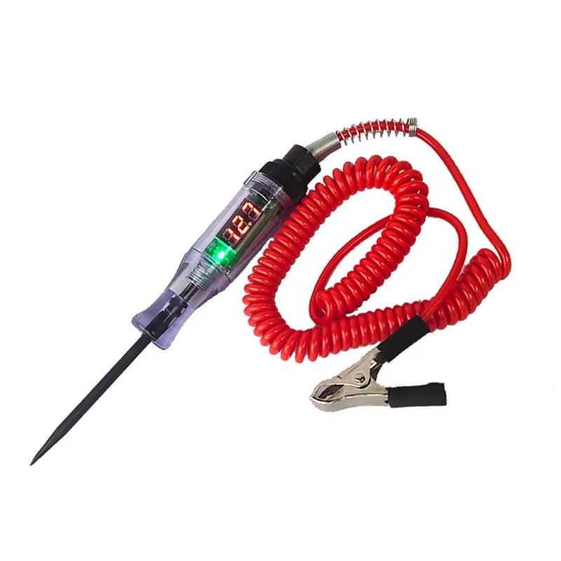 6v 12v 24v Dc Car Truck Voltage Circuit Tester Digital Display Long