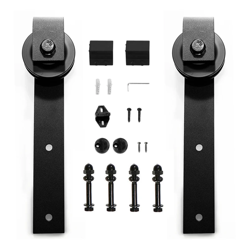 Antique Big Rollers Sliding barn door hardware Steel Sliding Barn Wood Door Hardware Kit Closet Set Roller for Interior Sliding Door(not include track)