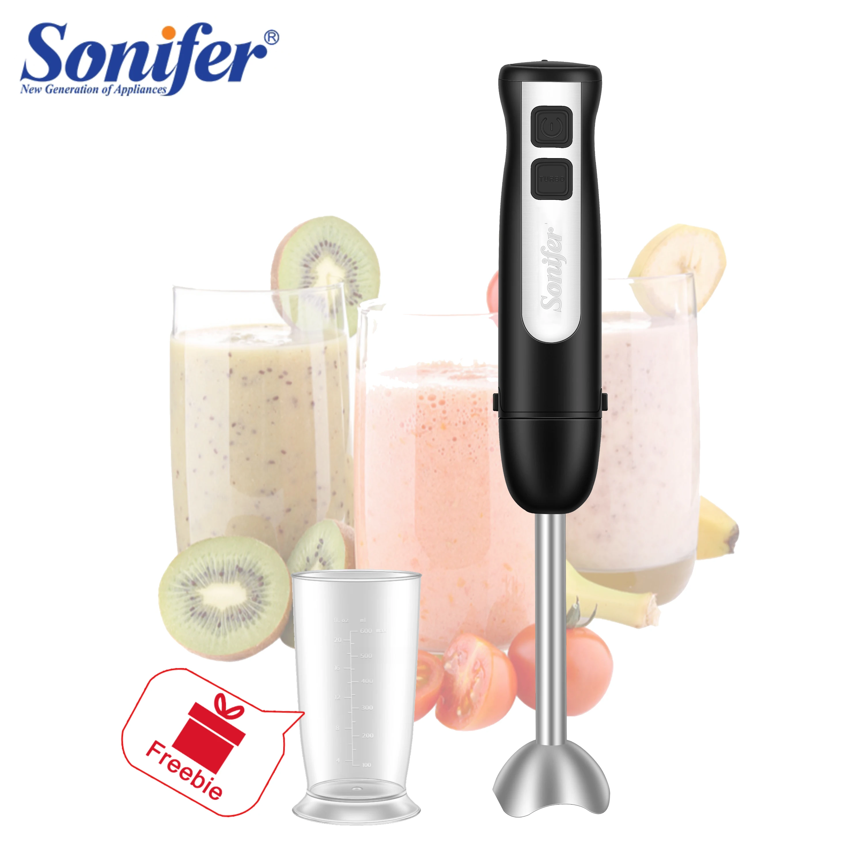 800W Hand Blender Immersion Electric Food Mixer Ice Crushing Kitchen Vegetable Meat Grinder Chopper Whisk Fruit Stirring Sonifer