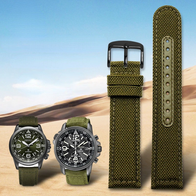

Ремешок нейлоновый для мужских наручных часов Seiko Srpc31j1, спортивный водонепроницаемый и удобный мягкий браслет с защитой от пота, 21 22 мм