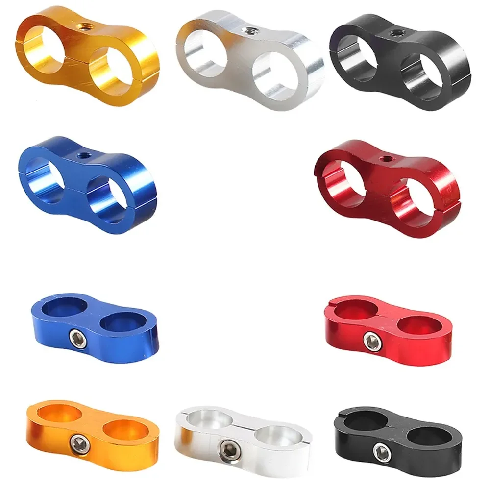 Universal aluminium AN4 AN6 AN8 AN10 Billet Öl Kraftstoff Wasser Schlauch Rohr Seprator Teiler Clamp linie separator Kit – Detail 4
