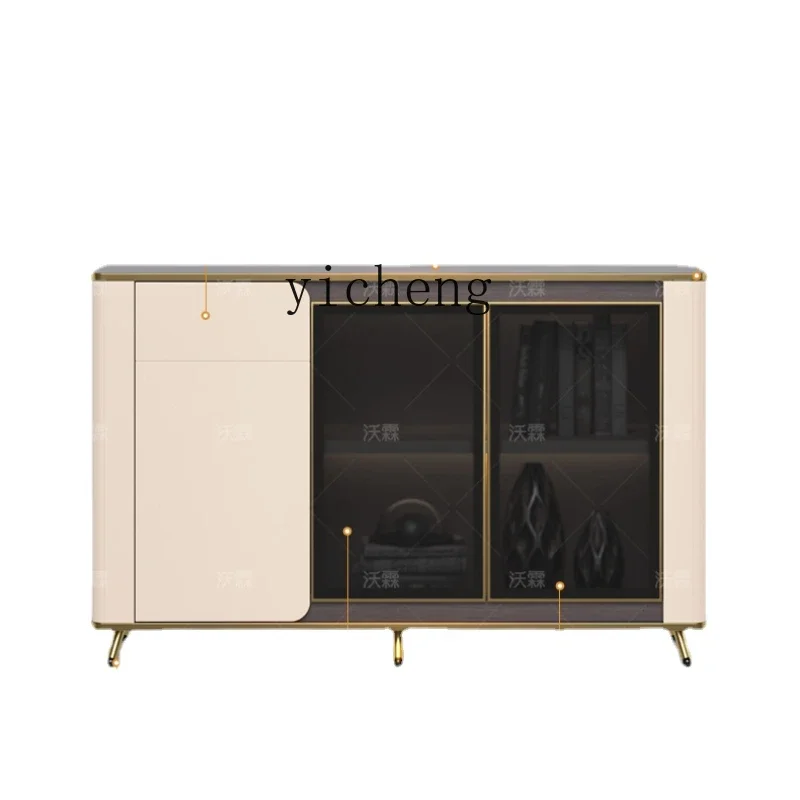 

ZC File Cabinet Data Cabinet Low Cabinet Office Bookcase Storage File Cabinet Glass Door Wooden Home Storage Small Cabinet
